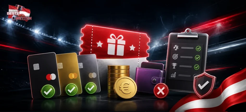 Zusammenhang zwischen Zahlungsart und Wettbonus mit Checkliste